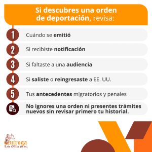 Si descubres una orden de deportación, revisa