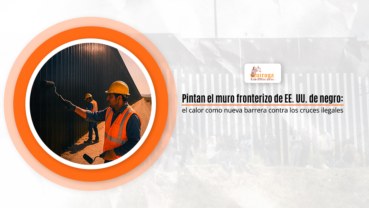 Pintan el muro fronterizo de EE. UU. de negro. El calor como nueva barrera contra los cruces ilegales