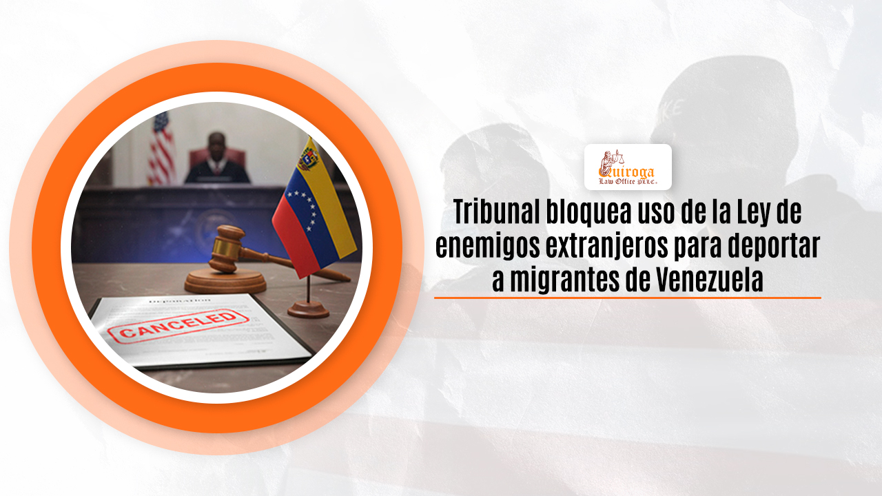 Tribunal bloquea uso de la Ley de enemigos extranjeros para deportar a migrantes de Venezuela