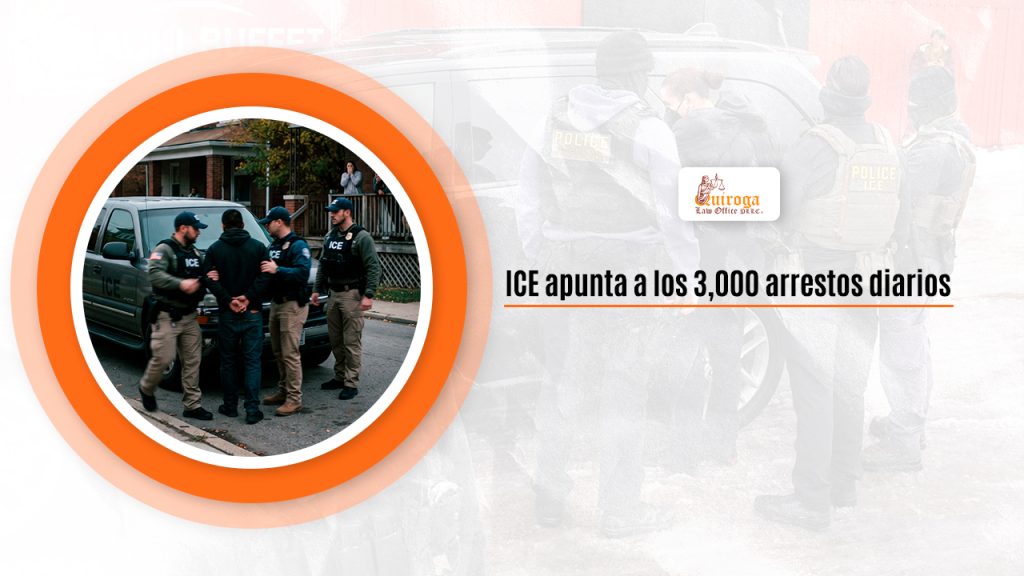 ICE apunta a los 3,000 arrestos diarios